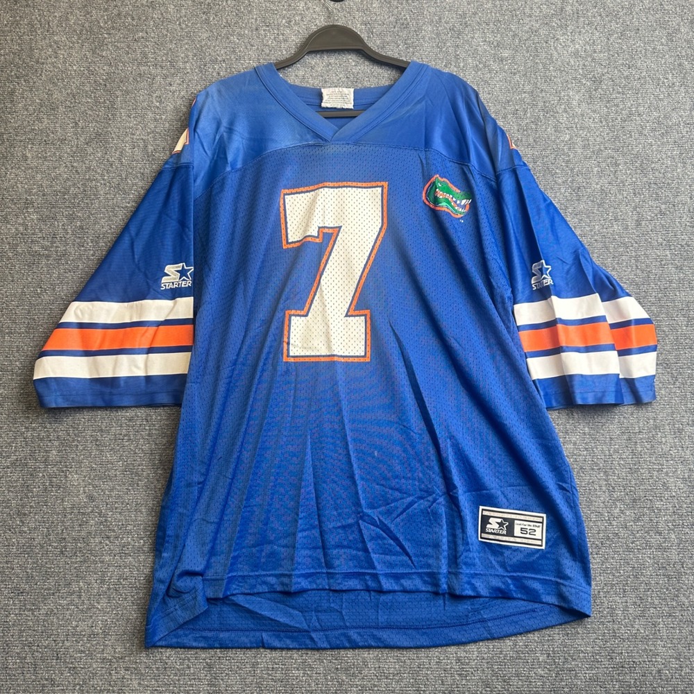 Vintage Starter Florida Gators Football Jersey Mens 52 XL Blue Danny Wuerffel